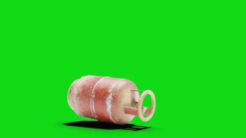 Floating Gas Cylinders on Green Screen Industrial 3D Render 스톡 동영상 333076985