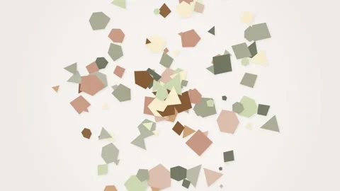 Floating geometric abstract shapes falling pattern background for design Stock Footage 346001811