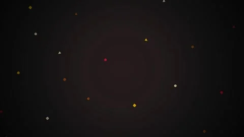 Floating Geometric Particles on Dark Gradient Background Vidéo 333942512