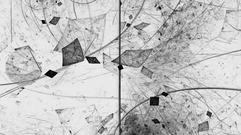 Floating Geometric Shapes and Lines Motion Loop 스톡 동영상 345962193
