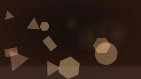 Floating geometric shapes in dark space Stock Illustration