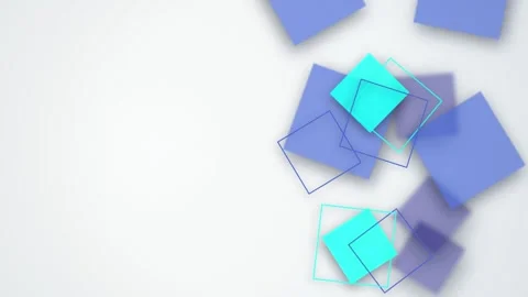 Floating geometric square diamond shapes seamless loop motion Stock Footage 345289227