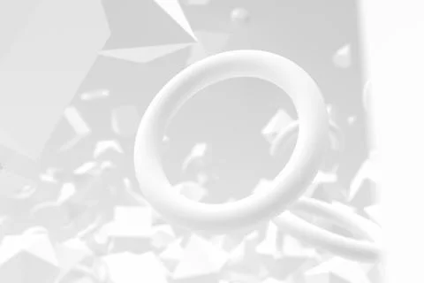 Floating geometries, creative background, 3d rendering. Stock Illustration