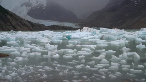Floating glacial ice Stock Footage 73219549