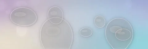 Floating glass bubbles over a lavender blue and cream pastel gradient, website Stock Footage 340156396