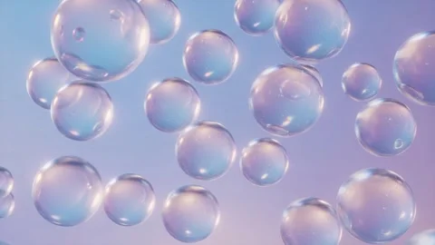 Floating Glass Orbs Soft Gradient Motion Background Loop 4K Vidéo 338004788