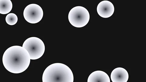 Floating glowing circles on dark background Stock Illustration