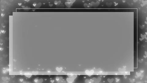 Floating glowing heart particles animated background with three empty Stock Footage 345212538