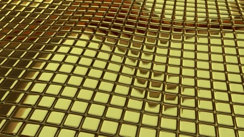 Floating Gold Cubes, Background, Exclusive, Unique Design Stock Footage 270412963