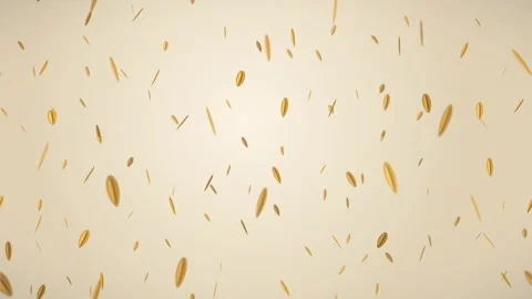 Floating golden coins on beige background. 2d animation Stock Footage 344377952