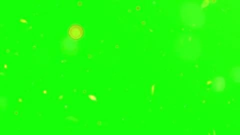Floating golden dust particles on green screen background for chroma key 库存影片 342897620