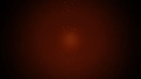 Floating Golden Particles in a Dark Red Atmosphere Stock Footage 347895165