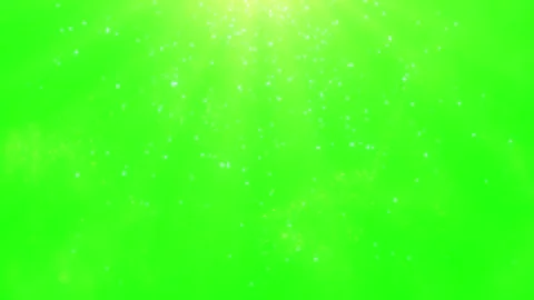 Floating golden particles descending under bright light beams on green 動画素材 338314540