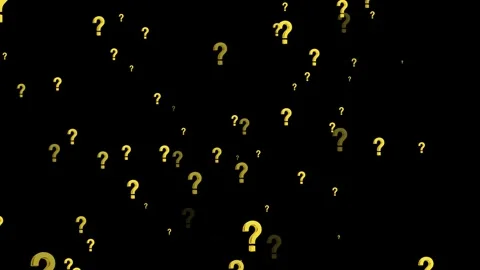 Floating Golden Shiny Question Mark 4K Animation Mystery Symbol Green Screen FX Stock Footage 314398154