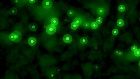 Floating Green Concentric Glow Dots Abstract Motion Background Loop 2 Stock Footage 101705850