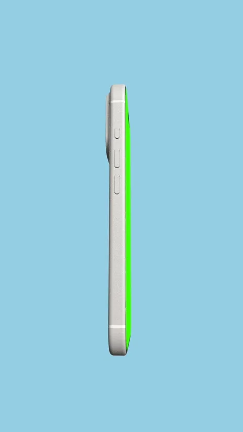 Floating Green Screen Smartphone Animation on Blue Background Vídeo Stock 341927115