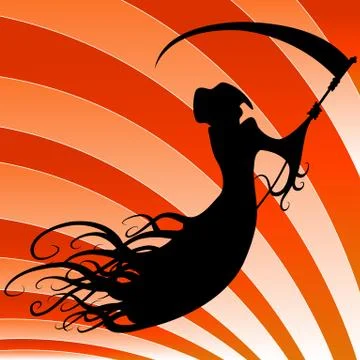 Floating grim reaper Stock Illustration