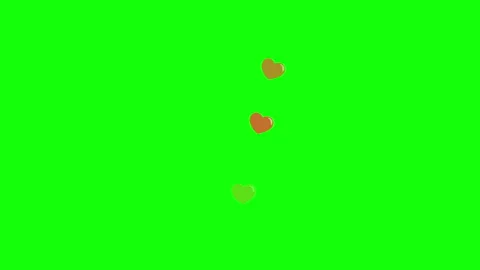 Floating Heart Animation on Green Screen Stock-Footage 335428146