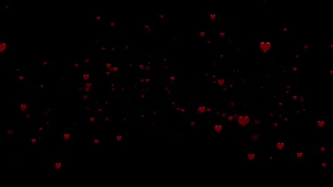 Floating Heart Particles Animation | Romantic Love Hearts Stock Footage 340224135