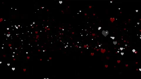 Floating Heart Particles Animation | Romantic Love Hearts Stock Footage 340224145