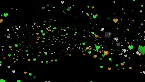 Floating Heart Particles Animation | Romantic Love Hearts Stock Footage 340224159