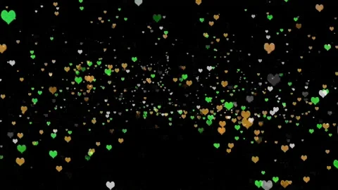 Floating Heart Particles Animation | Romantic Love Hearts Stock Footage 340224163