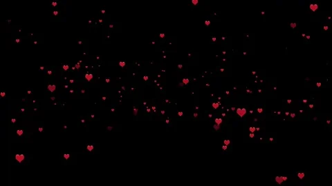 Floating Heart Particles Animation | Romantic Love Hearts Stock Footage 340224175