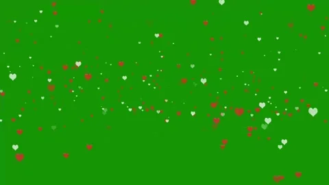 Floating Heart Particles Animation | Romantic Love Hearts Motion Graphics Overla Stock Footage 340224176