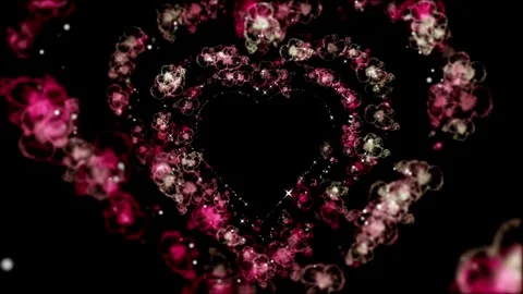 Floating Heart Particles Loop Background 스톡 동영상 301156153