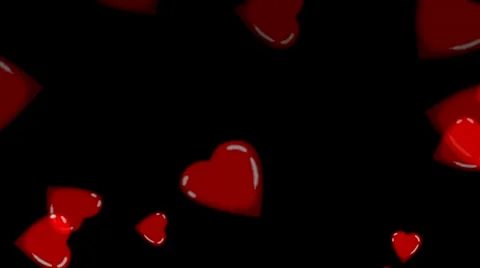Floating Hearts 3D Animation Stock Footage 40155729