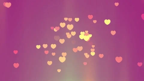 Floating hearts animation on a soft pink background Stock Footage 336231647
