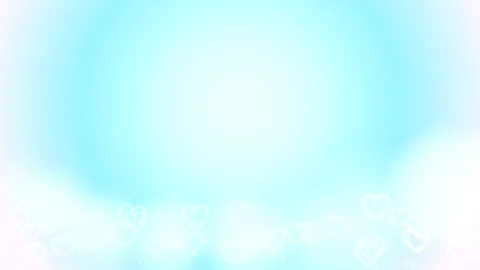 Floating hearts background animation in bright blue style Stock Footage 347136478