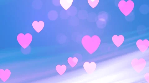 Floating Hearts Background Stock Footage 41816172