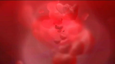 Floating hearts with background, loopabl... | Stock Video | Pond5