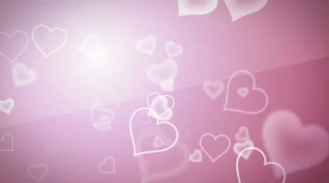 Floating Hearts Stock Footage 12459678