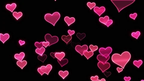 Floating Hearts Stock Footage 159514952