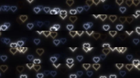 Floating hearts in light patterns create a festive 動画素材 338227911