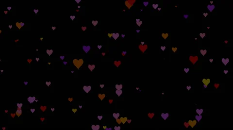 Floating Hearts Loop Background Stock Footage 61221068