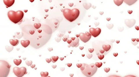 Floating hearts - Valentine's Scene - loops seamlessly Stock Footage 545237