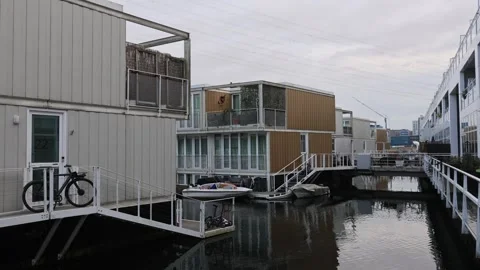 Floating homes Ijburg2 Video stock 321522966