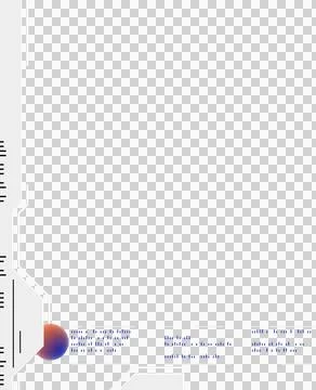 Floating HUD showing segmented bar and angular panel with gradient sphere on Stock Illustration