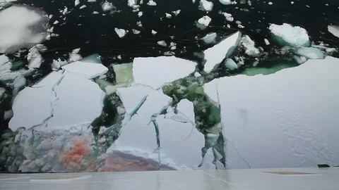 Floating ice in Antarctica 3 Stock Footage 87340143