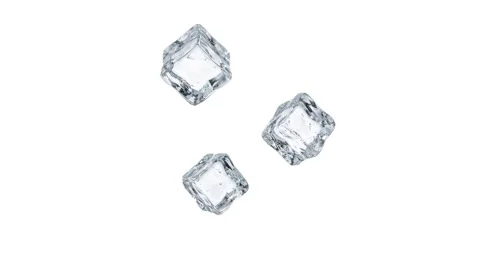 Floating Ice Cubes Isolated On White  Stock Footage 339340495
