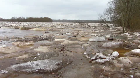 Floating of ice Video stock 22774694