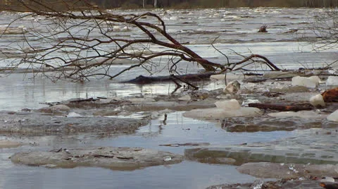 Floating of ice Video stock 22774796