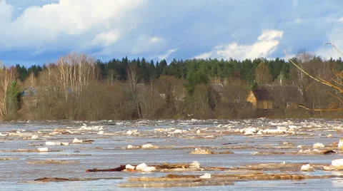 Floating of ice Video stock 22774809