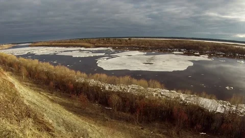 Floating of ice. Natural phenomenon Stock Footage 123353151