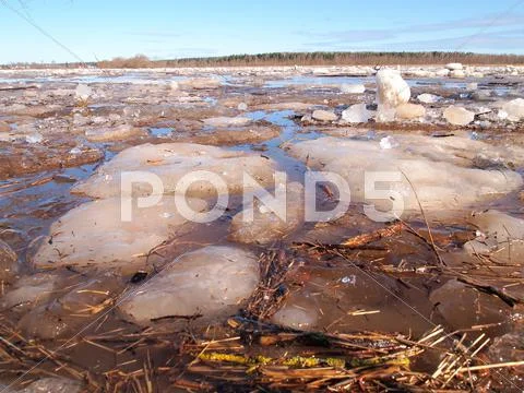 Floating of ice Stock Photos