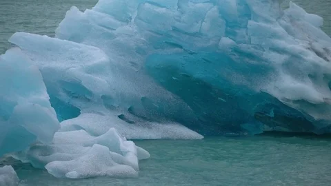 Floating Iceberg in Lake Stock Footage 73226958