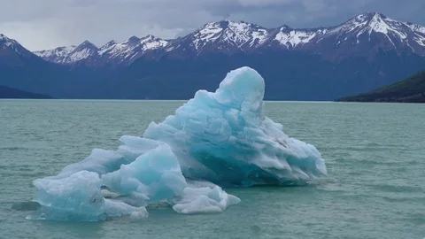 Floating Iceberg in Lake Stock Footage 73226973